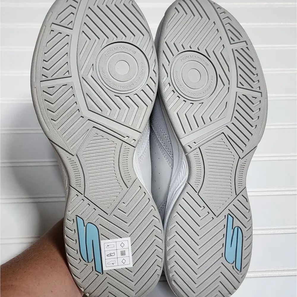 NWOT Skechers Women's Viper Court Smash Pickleball Shoes Size 9.5 Gray & Blue